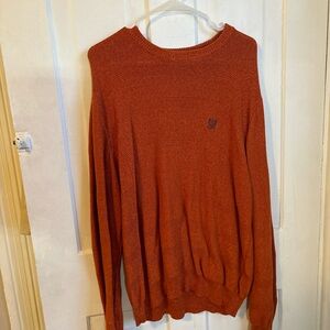 Chaps Orange Crewneck Sweater Knit Casual